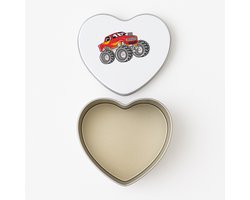 Hacebo® - Monstertruck koektrommel hart - Auto - Autoliefhebbers - koekblik – koektrommels – bewaarblik - snoeptrommel - Autosport - motorsport - koek trommel - 15 x 15 CM