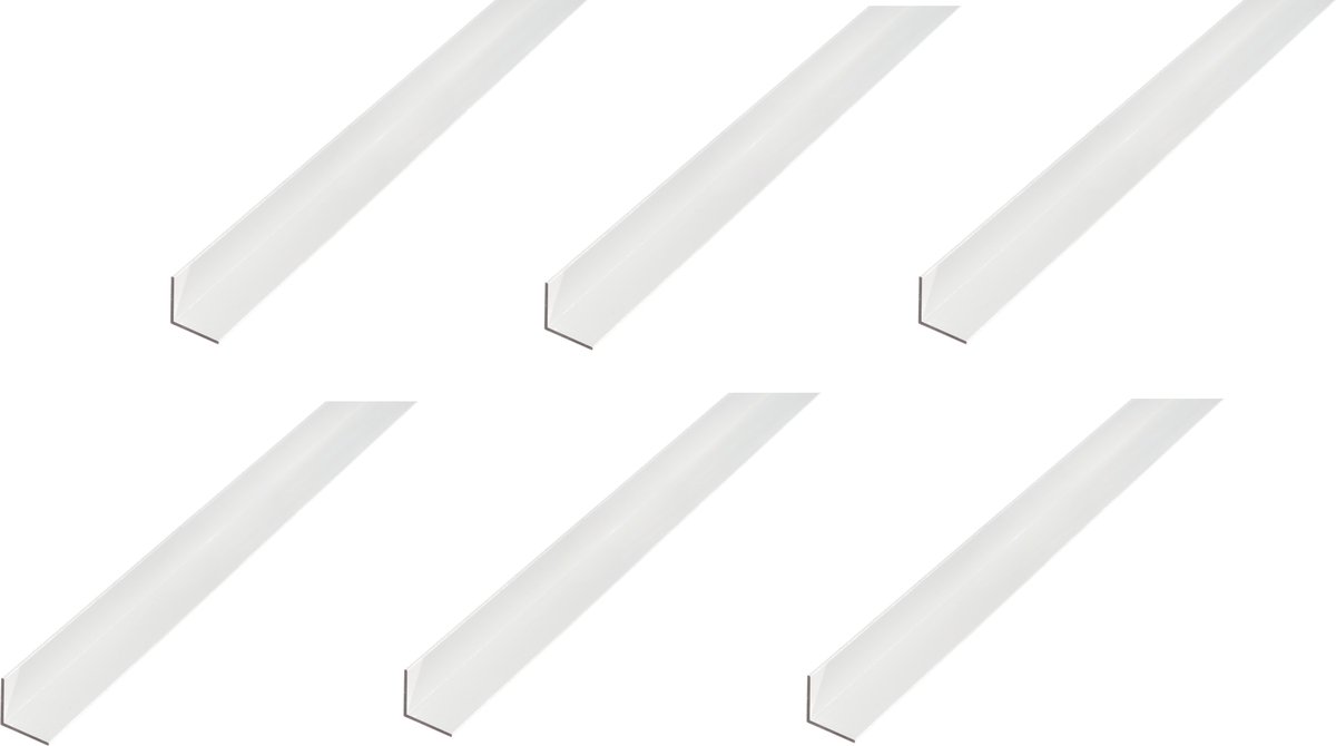 Alberts 6 x hoekprofiel, Aluminium, zilverkleurig geanodiseerd, 50 x 50 x 3 mm, lengte 2 m