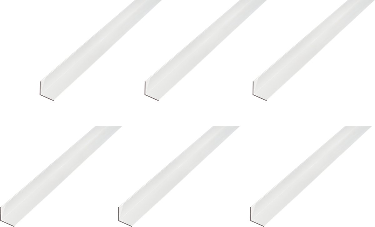 Alberts 6 x hoekprofiel, Aluminium, zilverkleurig geanodiseerd, 30 x 30 x 2 mm, lengte 2 m