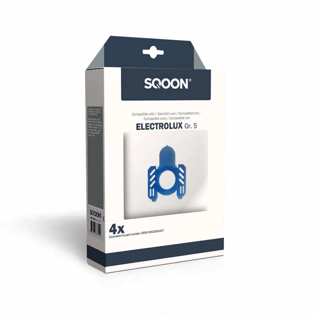 SQOON® Stofzuigerzakken (SQ31) Geschikt voor Electrolux Xio E52 – Vervangt Model GR5S 9002565407 – High Filtration voor Optimale Stofopname - 4 Stuks