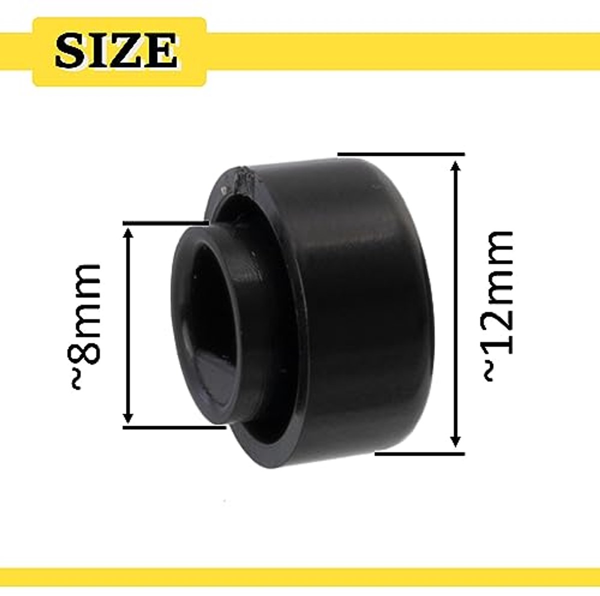 C12576 Potentiometer Knoppen - 6 mm Asdiameter - Zwart Kunststof - Met Witte Indicator