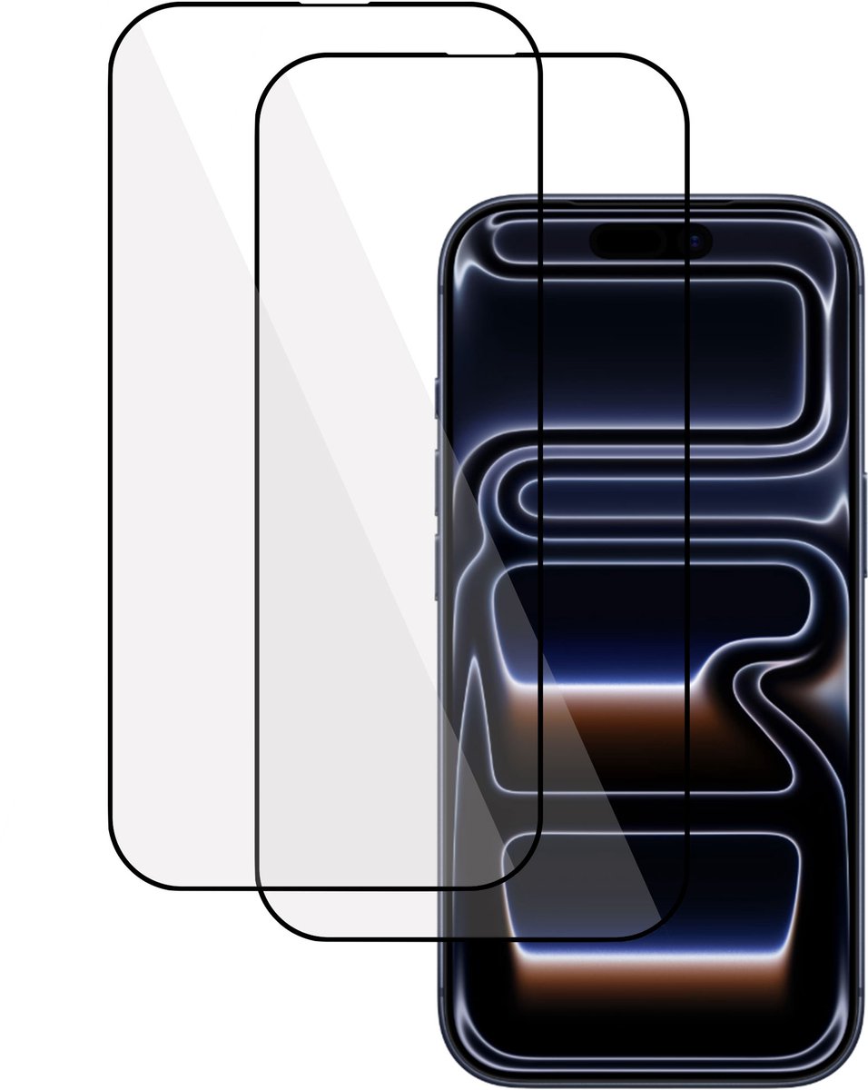 2x TechNow Screenprotector geschikt voor iPhone 17 Pro Max Screenprotector - Full Screen - Rounded - Proteqt+