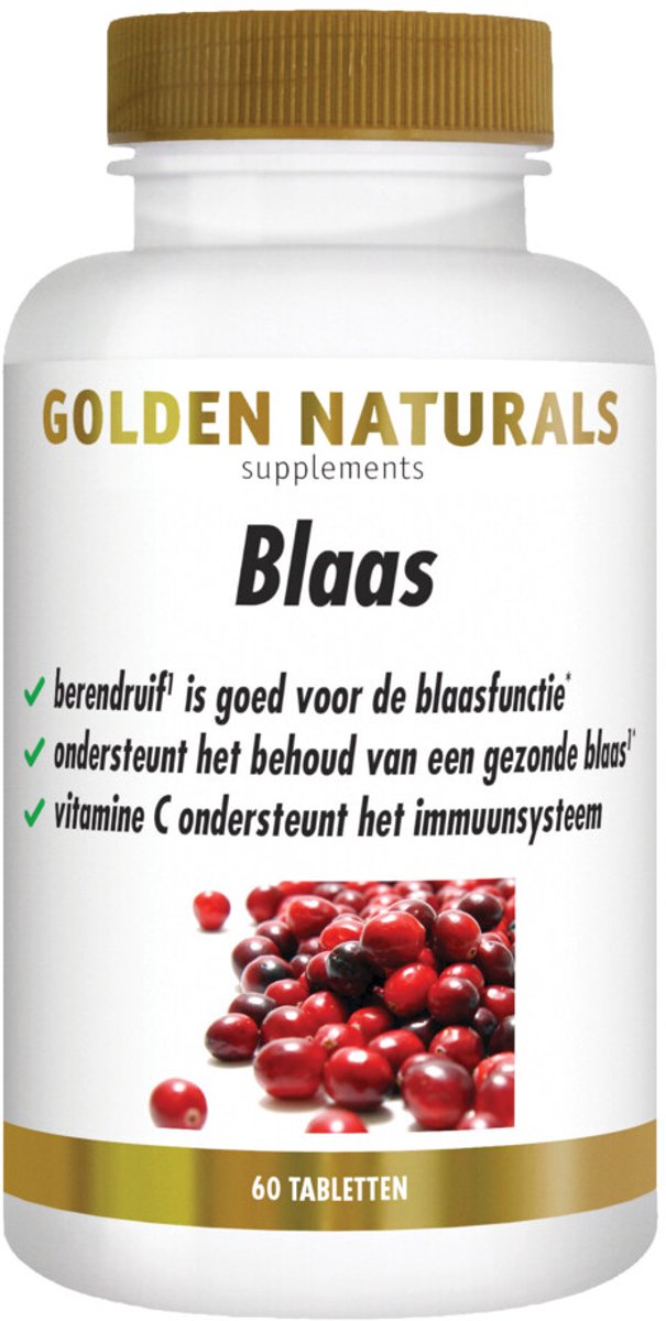 Golden Naturals - Blaas Vegan - 2 x 60 tabletten - Voordeelverpakking