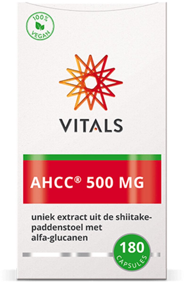 Vitals - AHCC 500mg - 2 x 180 capsules - Voordeelverpakking