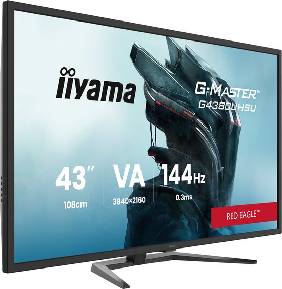 iiyama G-Master G4380UHSU-B2 Red Eagle - 43 inch - 4K - IPS - 144 Hz - HDMI 2.1 - HDR 400