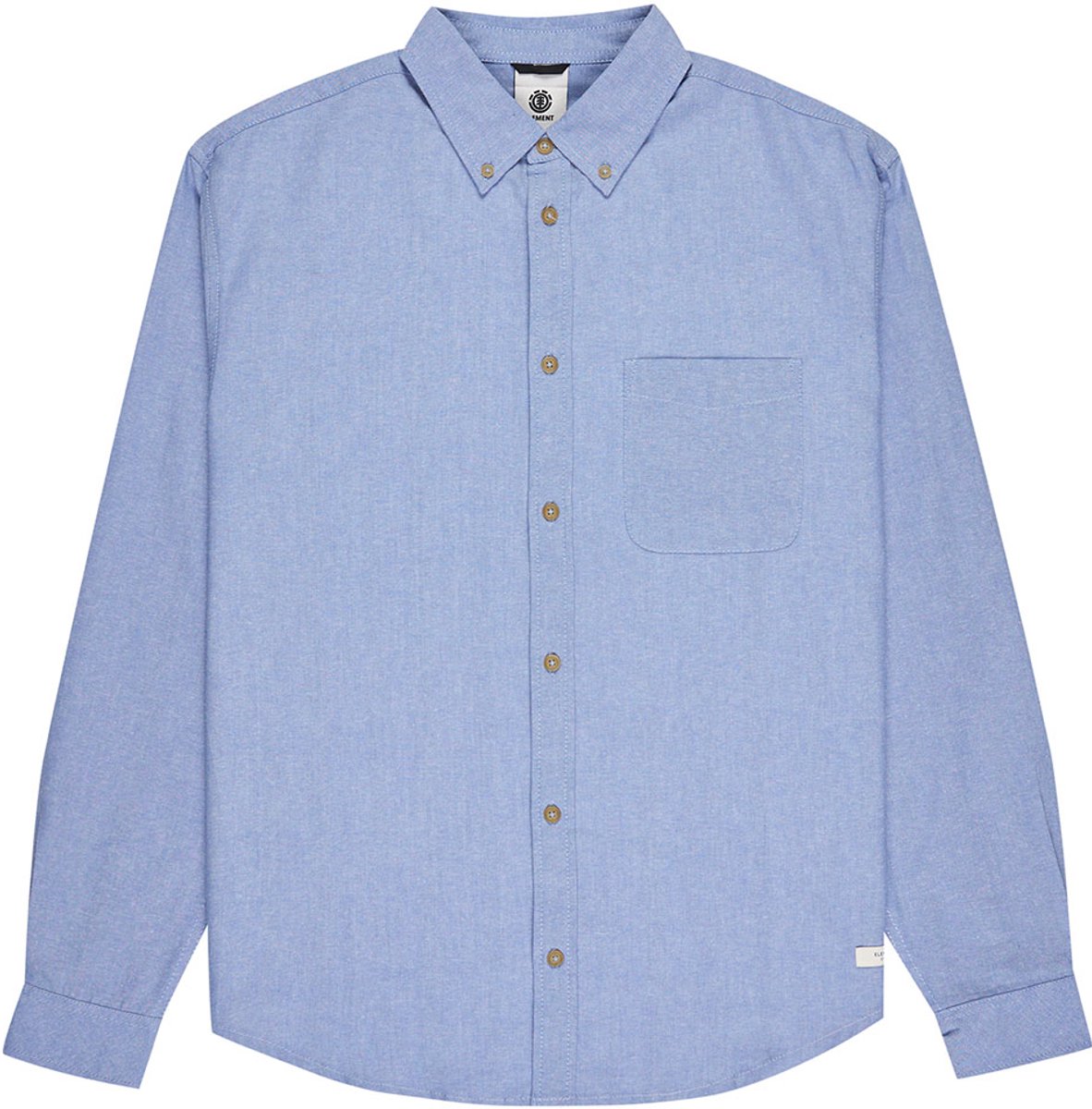 Element Button Down Oxford Regular Fit Overhemd Met Lange Mouwen M Man Blauw