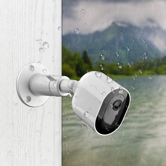 Camera Bevestiging - 2 Stuks - Camera muurbevestiging - Montagebeugel Voor Beveiligingscamera - Beveiligingscamera-accessoires - 360 Graden - Wit - Aluminiumlegering - Voor Binnen- en Buiten - 5.7*5.7*12.5 CM van Merkloos — afbeelding 2