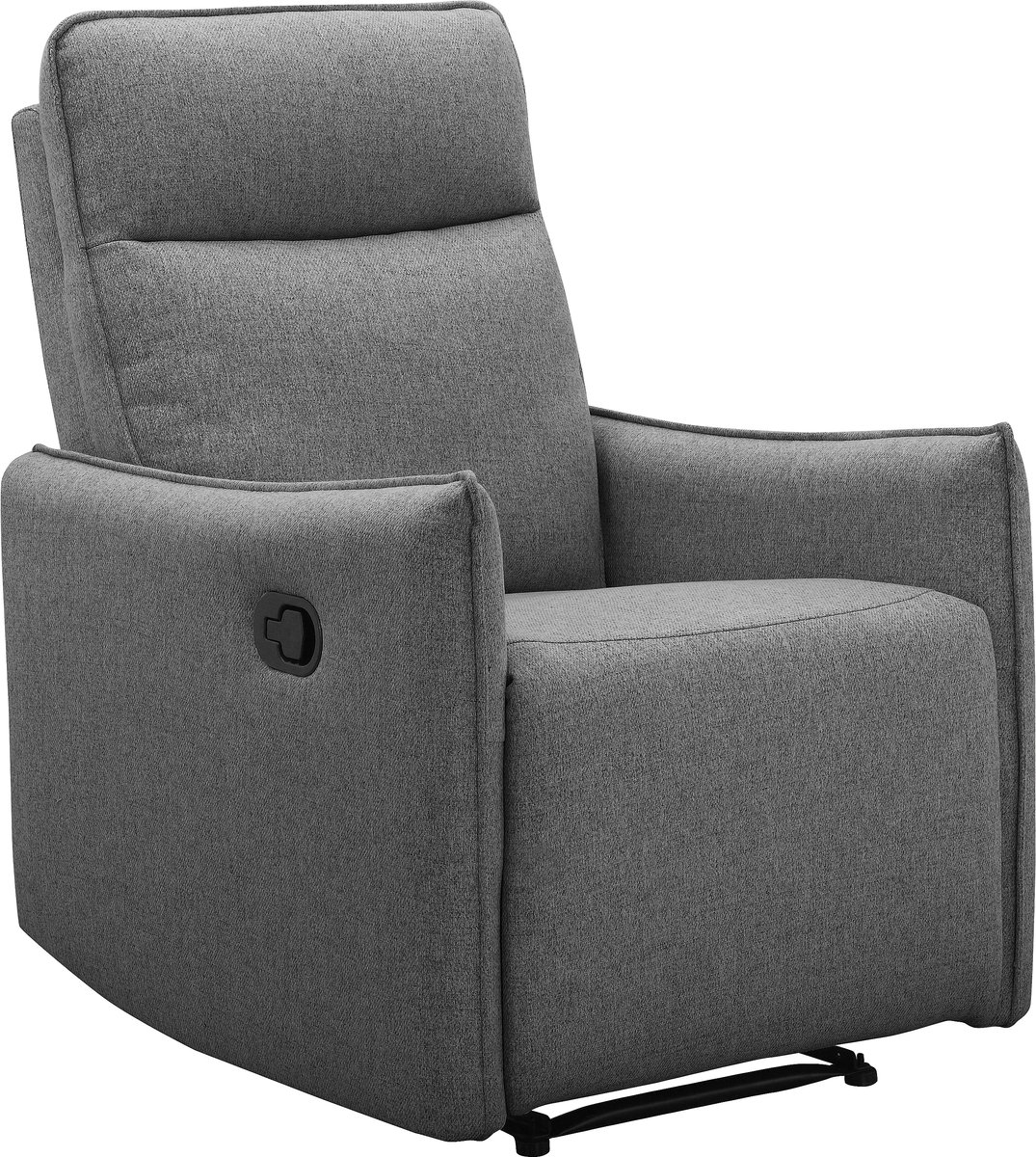 Notio Living Lugo-Relaxfauteuil met handmatige functie in stof antraciet Grijs