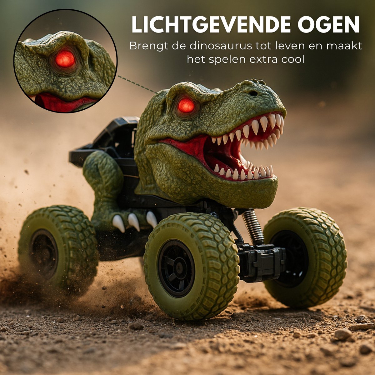 Boncy® Bestuurbare RC Auto - Dinosaurus Car - Jongens Meisje - Dino Robot Speelgoed Binnen & Buiten - Afstandbestuurbaar Race Drift Car - Afstandsbestuurbaar Raceauto Accu - Stuntauto Bestuurbaar - Elektrisch Autos Dinosaurussen 2 3 4 5 6 Jaar — afbeelding 5