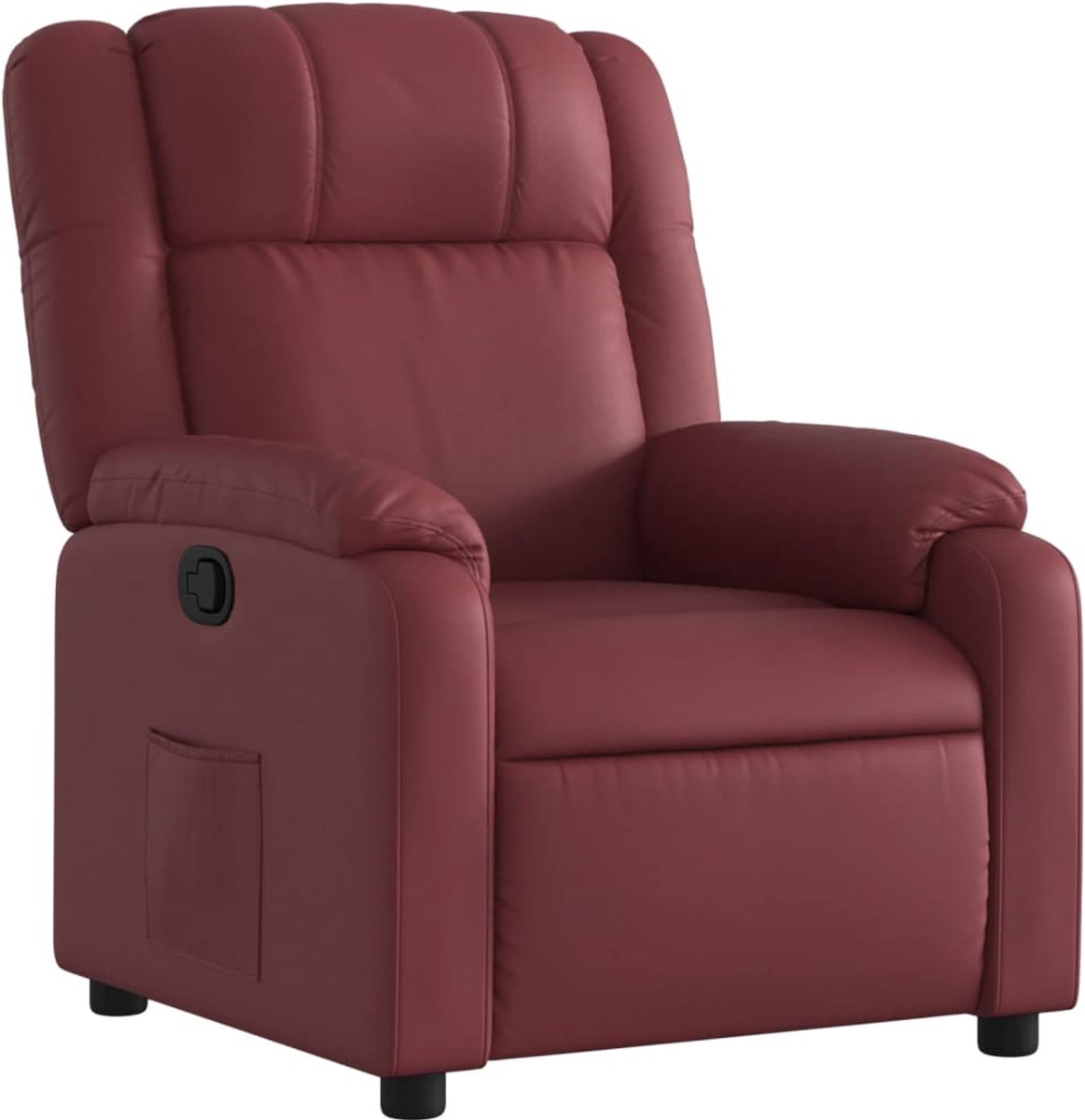 vidaXL Fauteuil - verstelbaar - kunstleer - wijnrood
