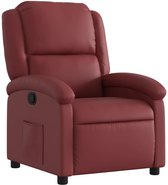 vidaXL - Fauteuil - verstelbaar - kunstleer - wijnrood