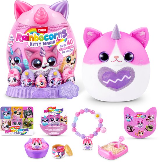 ZURU Rainbocorns Eggzania Kitty Mania Verrassingsei
