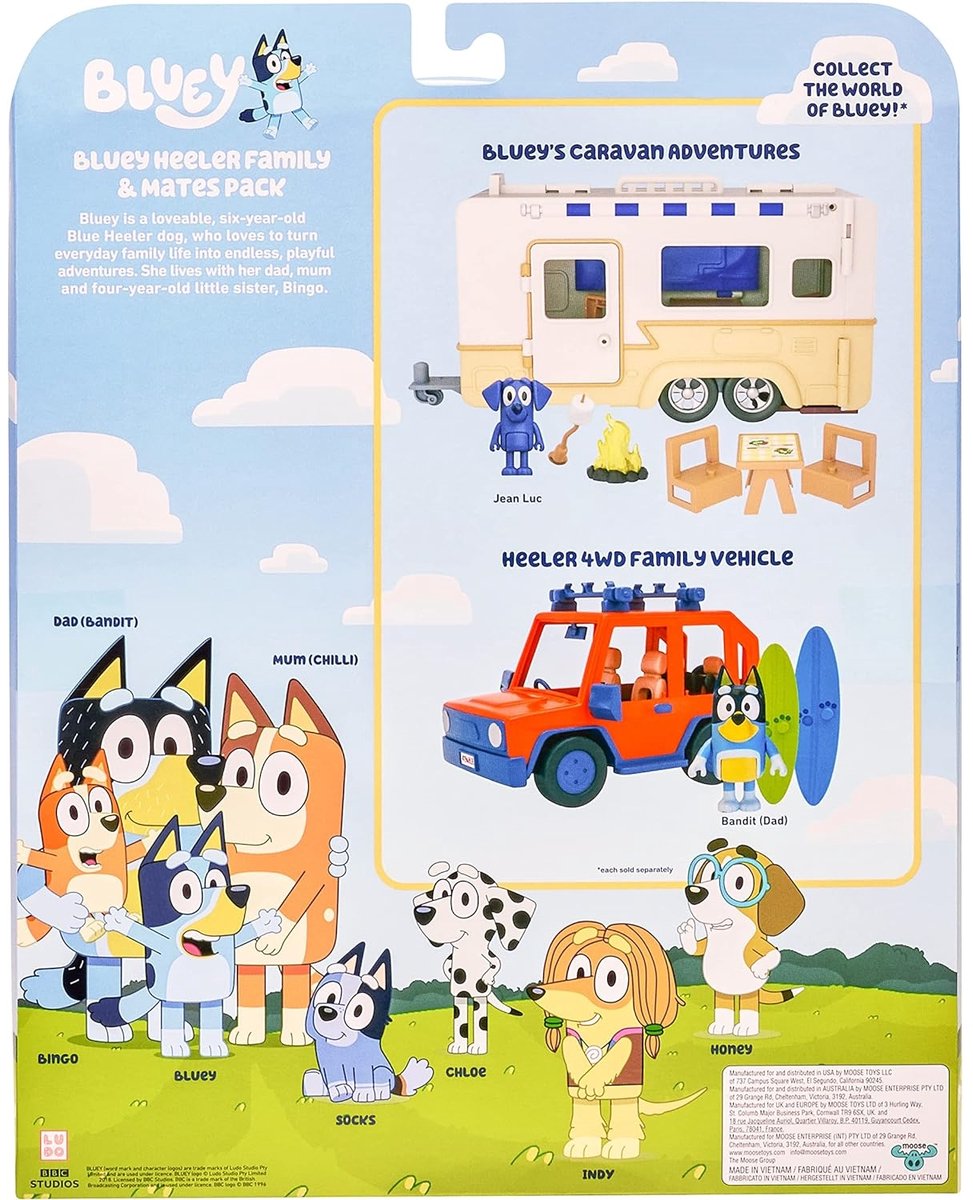 BLUEY - 8 Speelfiguren Familie & Vrienden - Speelfigurenset — afbeelding 8