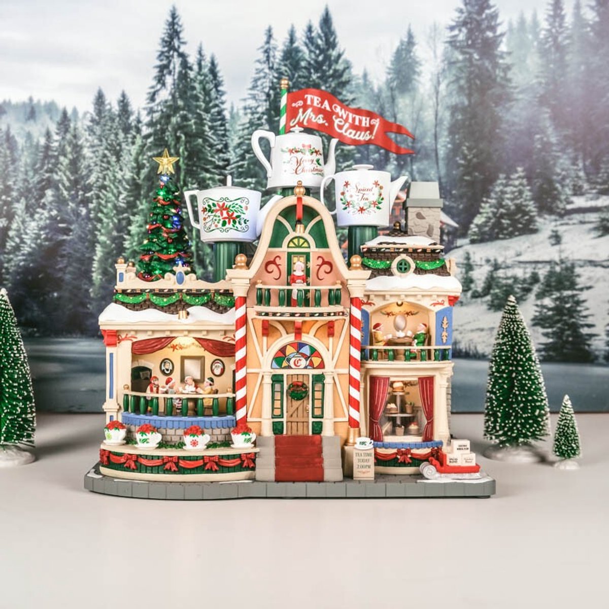 Lemax - Tea with Mrs Claus - Met Licht, Geluid, Beweging en Rook