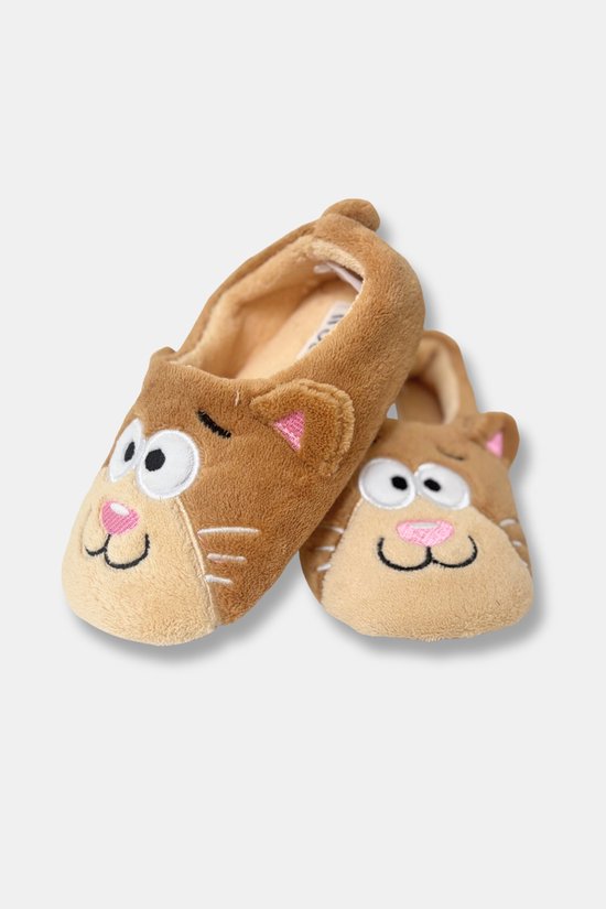 Chaussons Woody - chat - beige - 252-10-WSE-C/010 - pointure 39/40
