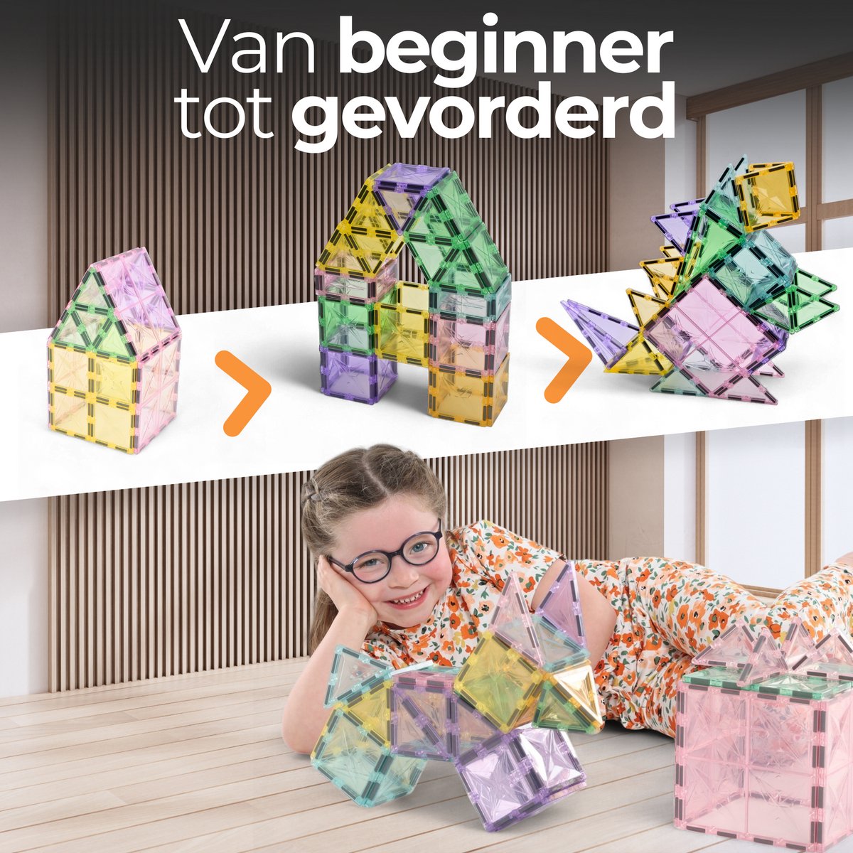 Magna Minds - Star Pastel - Magnetic Tiles- Magnetisch Speelgoed – 41 stuks - Constructie speelgoed - Magnetische tegels - Montessori speelgoed - Magnetic toys - Magnetische bouwstenen - Speelgoed Kinderen — afbeelding 11