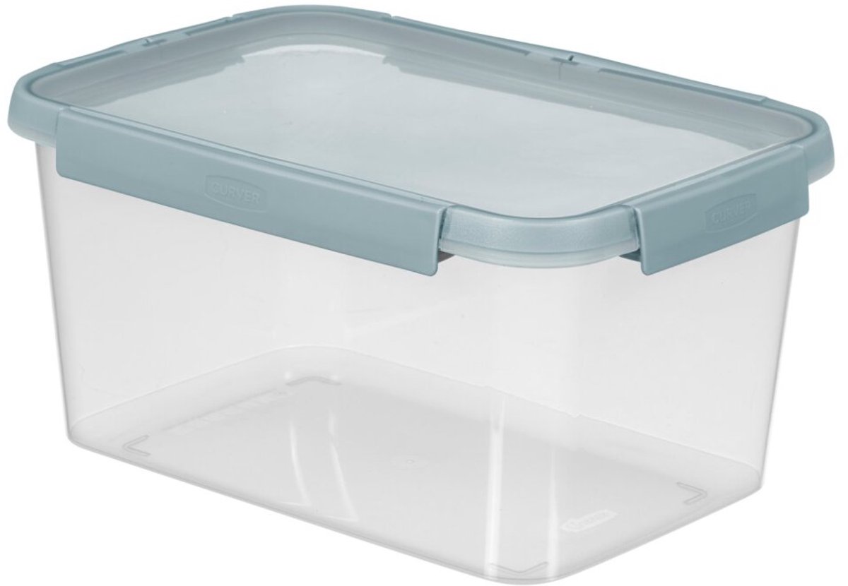 Curver Smart Fresh Eco Vershoudbakje Rechthoekig - 5L - Smokey Grey/Transparant
