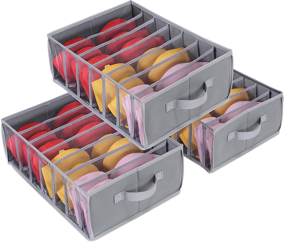 Azomor® Opvouwbare Ladeorganizer Set met Helder Venster voor Kledingopslag