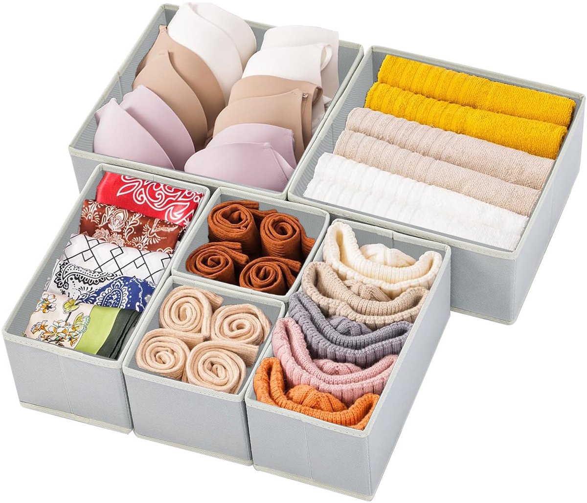Azomor® Opvouwbare stoffen lade-organizer set voor overzichtelijke opbergoplossingen