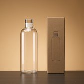 Premium Glazen Waterfles – Handgeblazen & Borosilicaatglas – 750ml - Vaatwasserbestendig
