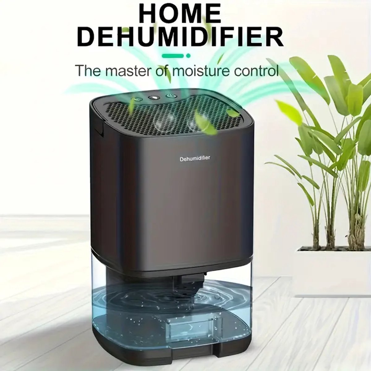 Luchtontvochtiger & Luchtreiniger – Elektrische Vochtvreter – Voor Binnen, Badkamer, Slaapkamer & Kelder – Wit thumbnail 2