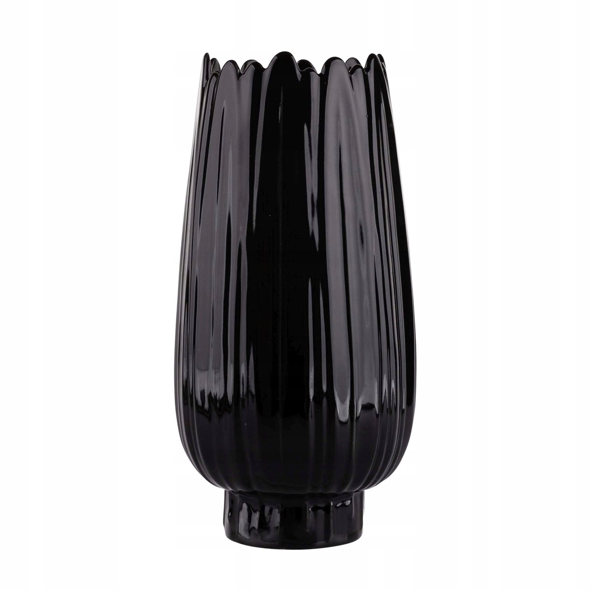 Altom Design Porseleinen Vaas Zwart 24,5cm - Decoratief & Elegant
