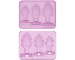 LoveToy - Siliconen IJsblokjesvorm - Buttplug Set - Lila