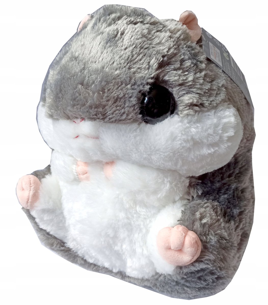 Smukee 2-in-1 Knuffel Dekentje - Zachte Hamster 100x150cm Grijs
