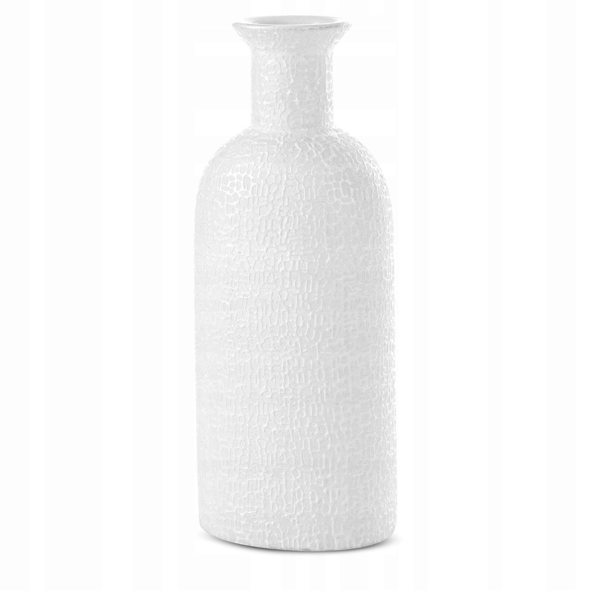 Decoratieve Vaas Riso 16x11x40 cm Wit Keramiek