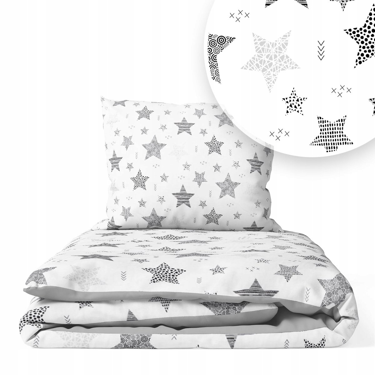 Kinderbeddengoed 2-delig 160x100cm - New Stars Grijs