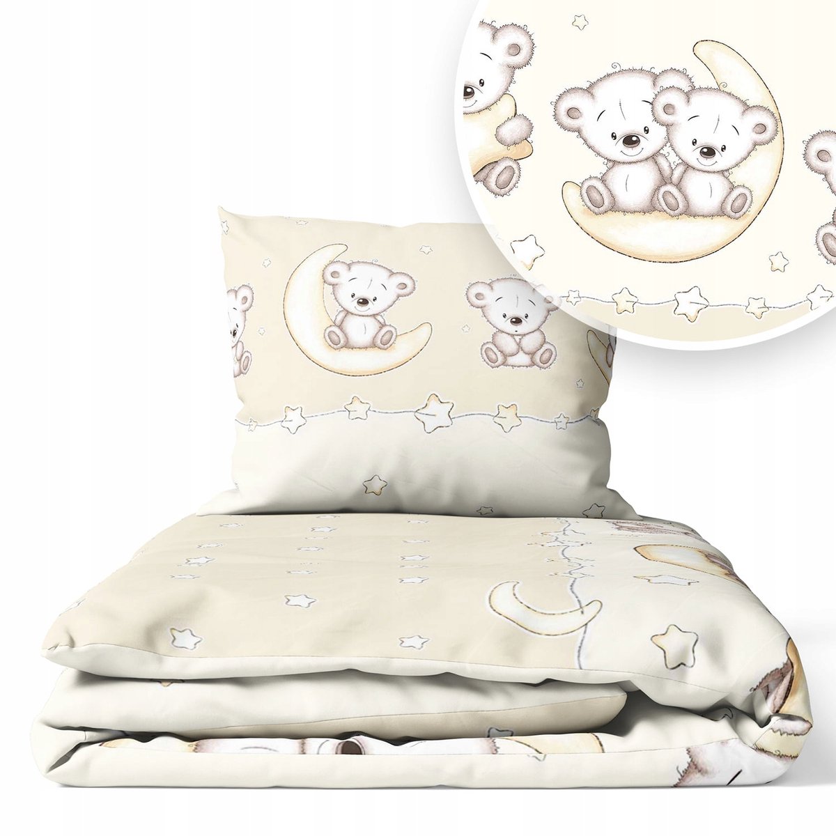 Kinderbeddengoed 135x100cm 2-delig, Katoen, Leon Beige