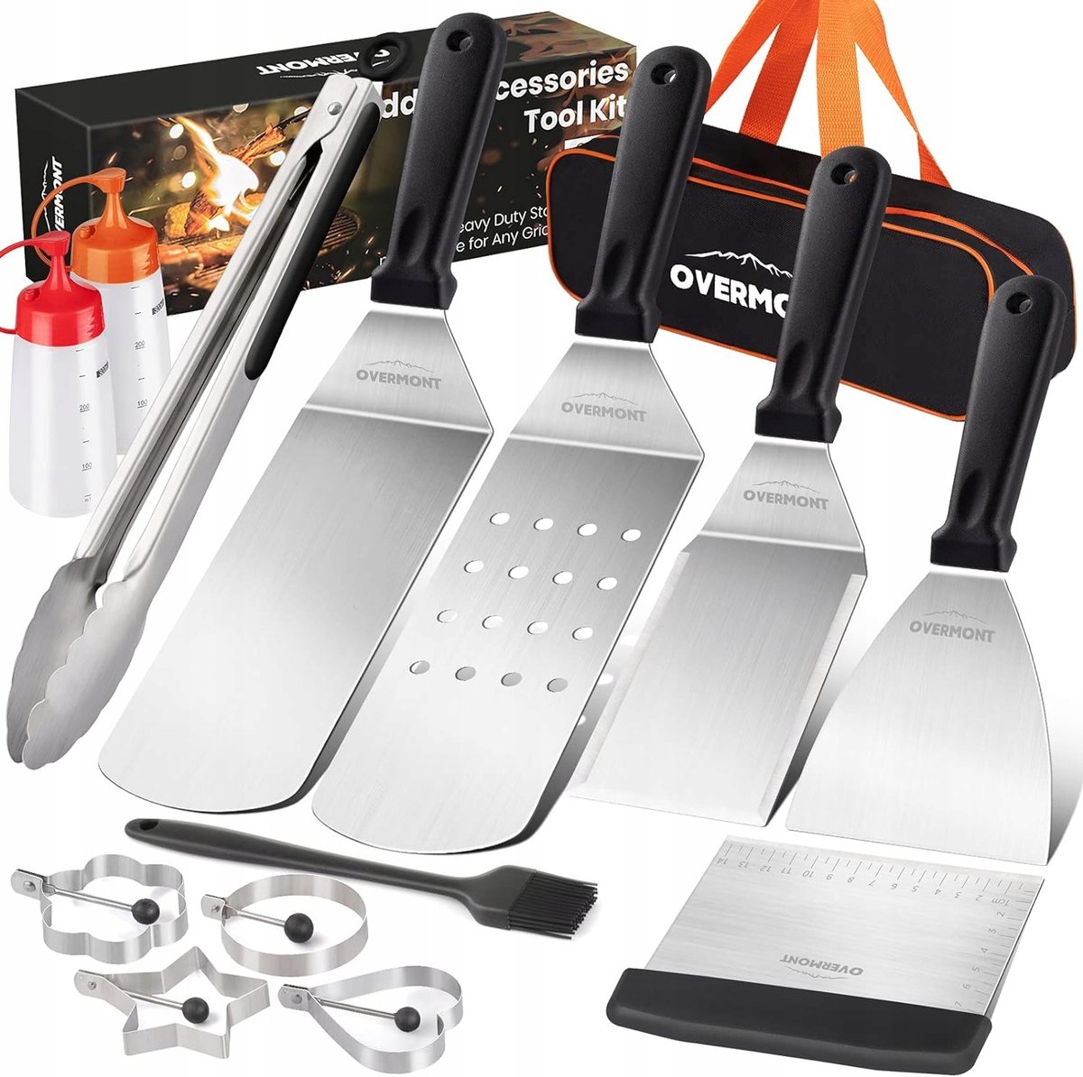 Grill Bestek Set - 13 Delige BBQ Gereedschap Set met Spatel
