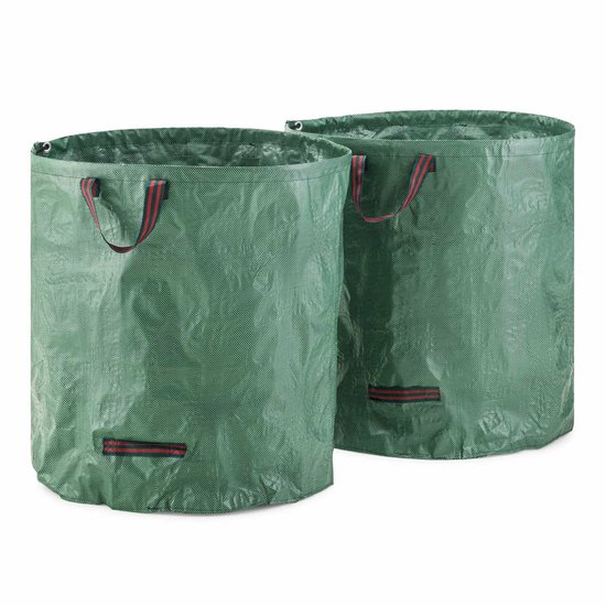 MOOWY Herbruikbare Tuinafvalzakken (2 x 120 L) - Opvouwbare Tuinafvalemmers voor Bladeren, Maaisel en ander Tuinafval van Moowy — afbeelding 2