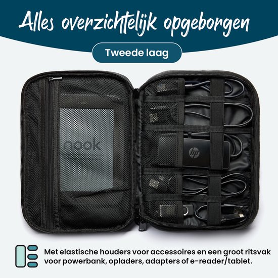 Électronique et accessoires Travel Case Deluxe - Sac Organisateur de Câble - Sac Médecine & Diabète - Sunflake - Sinterklaas & Noël Gift for Adultes - Gadget Men - Zwart