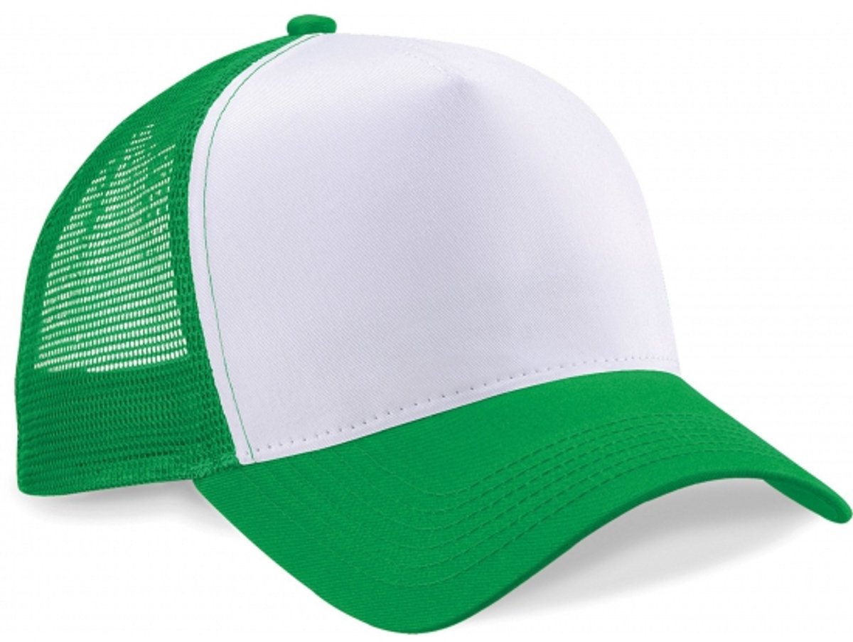 2x Snapback truckerpetten groen/wit -