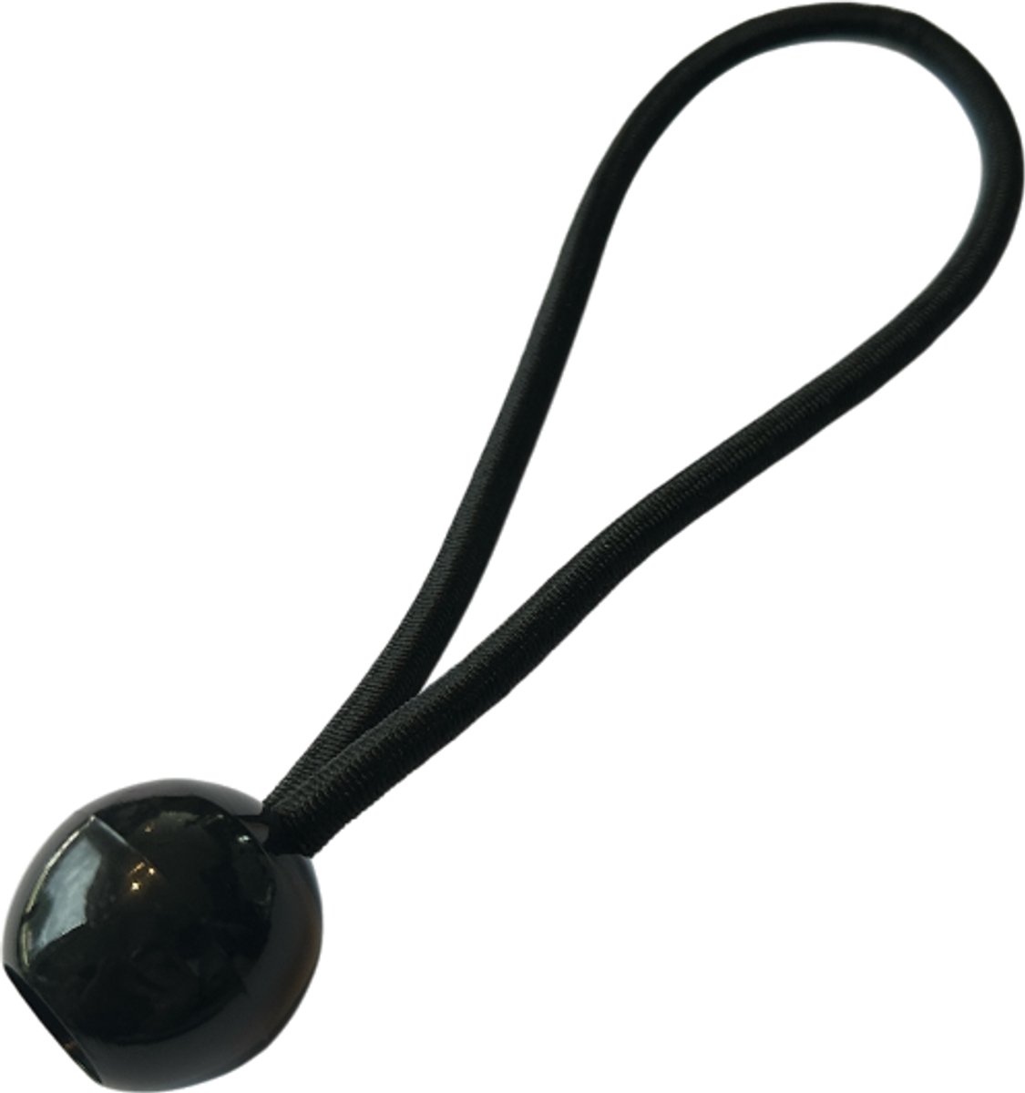 spanelastiek met bal - 25 st - 18cm - zwart - tent - boot - schaduwdoek