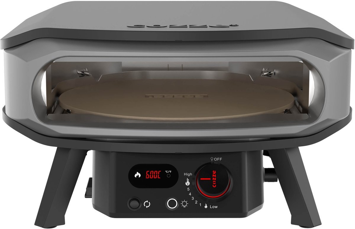 Cozze® 17" PREMIUM pizza oven met roterende steen, Gas pizza oven met thermometer inclusief GRATIS pizzaset – foto 3