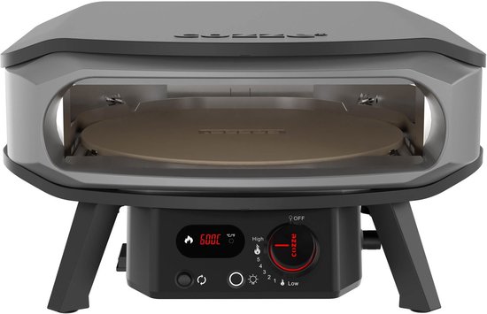 Cozze® 17" PREMIUM pizza oven met roterende steen, Gas pizza oven met thermometer inclusief GRATIS pizzaset — afbeelding 3