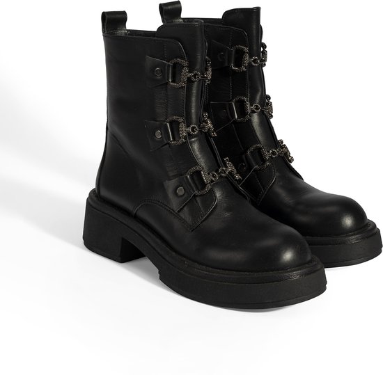 DESA Bottes Cuir Noir Femme Astuce de chaussure: rond Taille: 39 EU