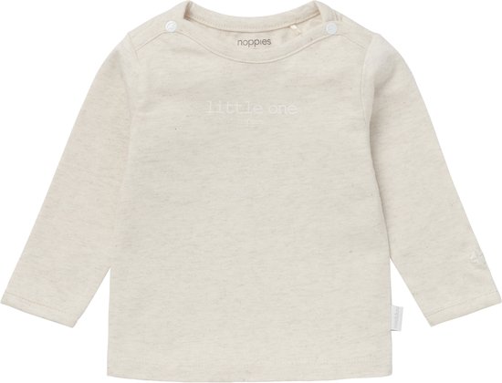 Lichtgekleurd longsleeve shirt van Noppies met de tekst "little one" op de voorkant.