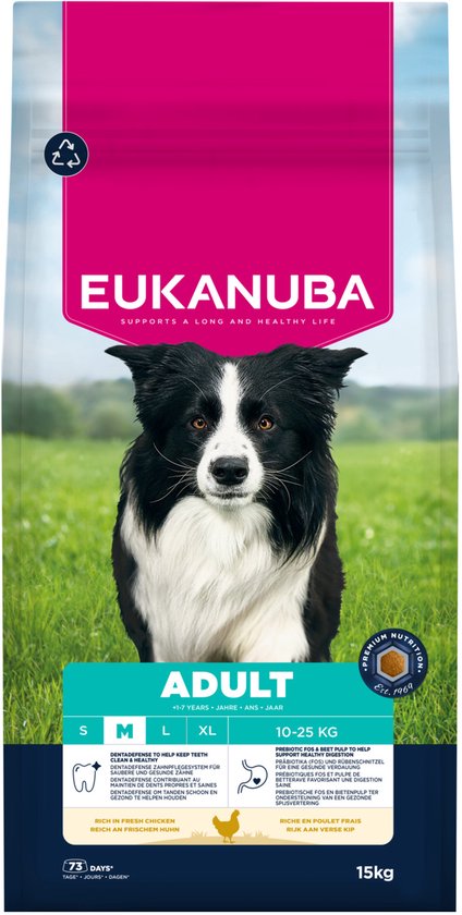 Eukanuba - Droogvoer voor middelgrote honden - Kip - 15kg - Adult