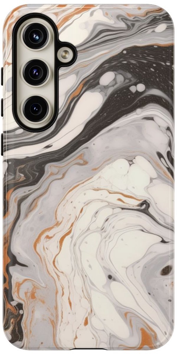 Marmer Swirl Abstract Patroon – Telefoonhoesje Geschikt voor Samsung Galaxy S24 Plus