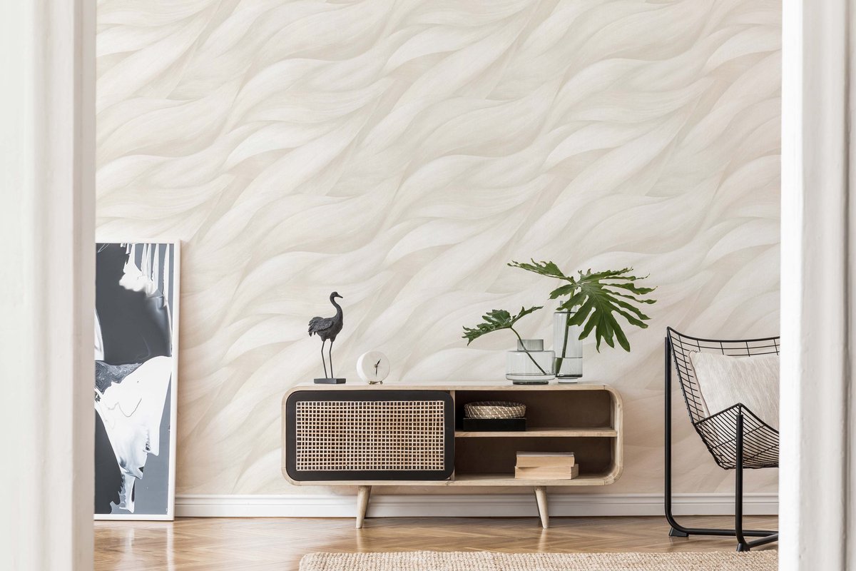 Behang Retro wit grijs 10257-01