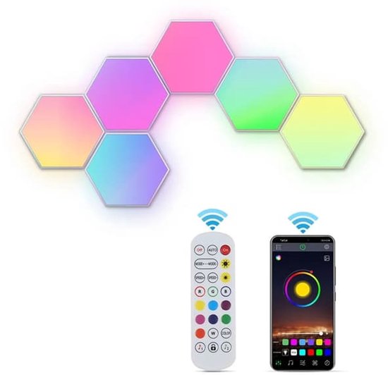Kimimara Hexagonale RGB Panneau LED Gaminbg Lumières Avec Musique Sync
