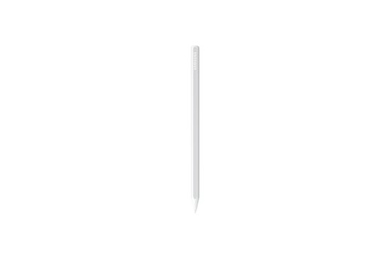 Witte S Pen met Samsung logo, op witte achtergrond.