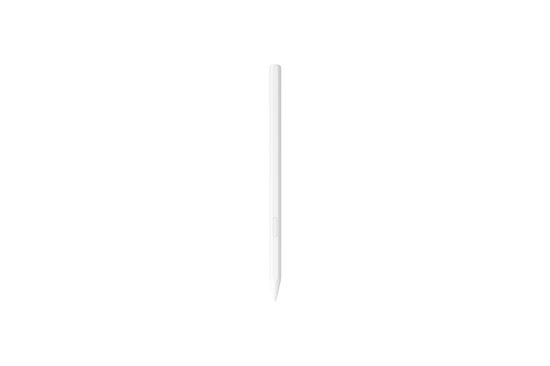 Witte S Pen met Samsung logo, op witte achtergrond.