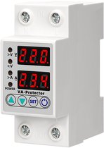 3-Fase 3 P N Din Rail Voltmeter Ampèremeter Instelbare Overspanning En Ondersp