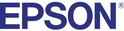 Het blauwe Epson logo op een witte achtergrond.