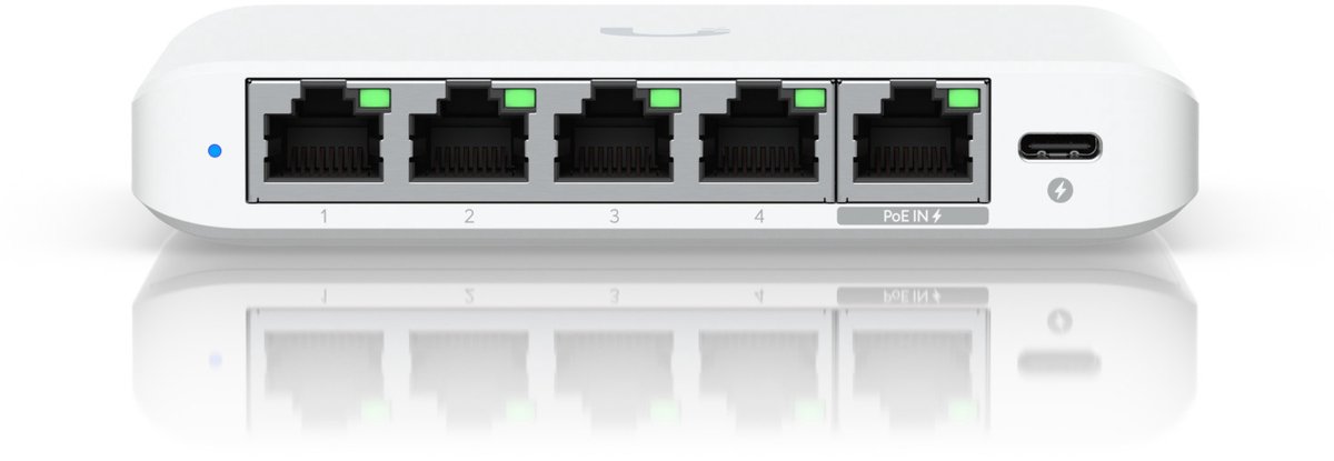 Ubiquiti UniFi Flex Mini - Netwerkswitch - 5 Poorten - Managed - PoE - 2.5 Gbps
