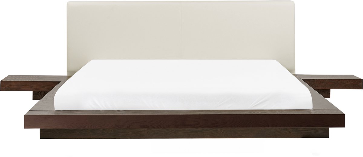Beliani ZEN - Futon tweepersoonsbed - Donkerbruin - 160 x 200 cm - MDF